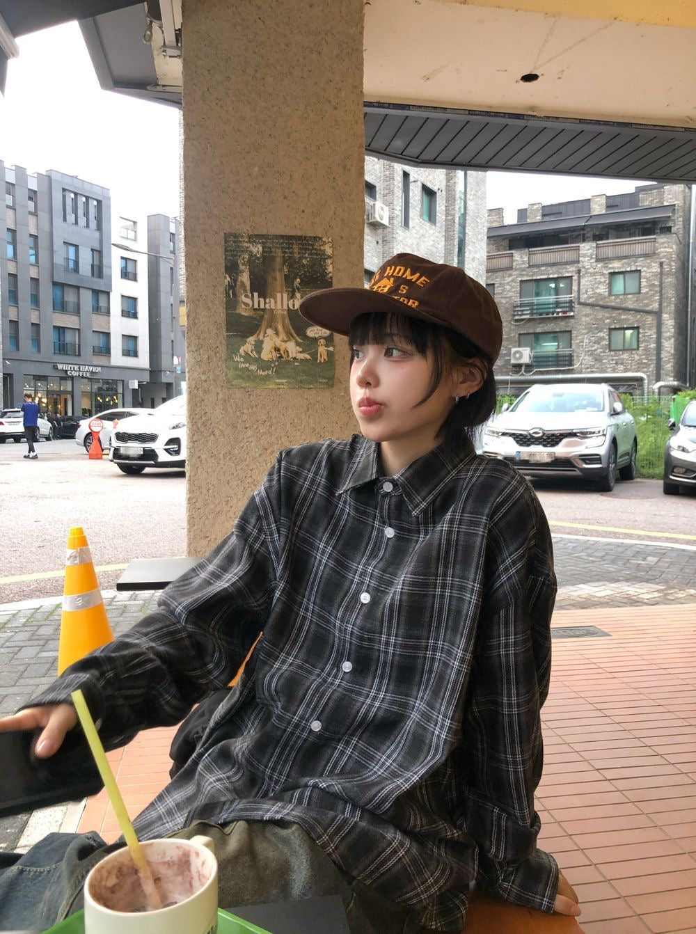 KR 格仔紋長袖襯衫
