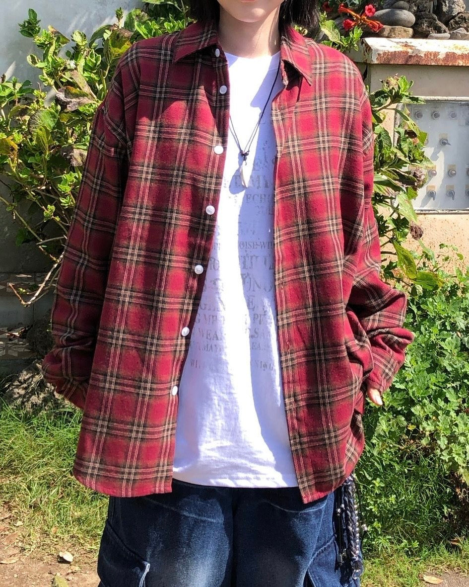 KR 格仔紋長袖襯衫
